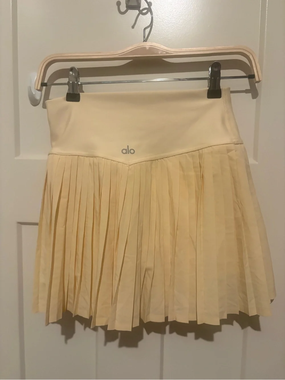 ALO Yoga GRAND SLAM TENNIS SKIRT - CANDLELIGHT YELLOW Small NWT